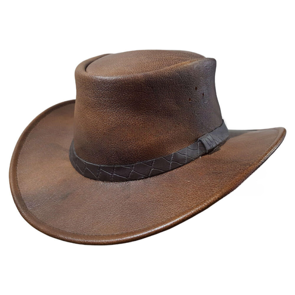 Brown Crushable Hat with Hatband – Unisex Design