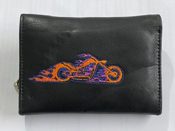 Mens Biker Black Wallet Pant Motorcycle Safety Chain Credit Card Holder Purse